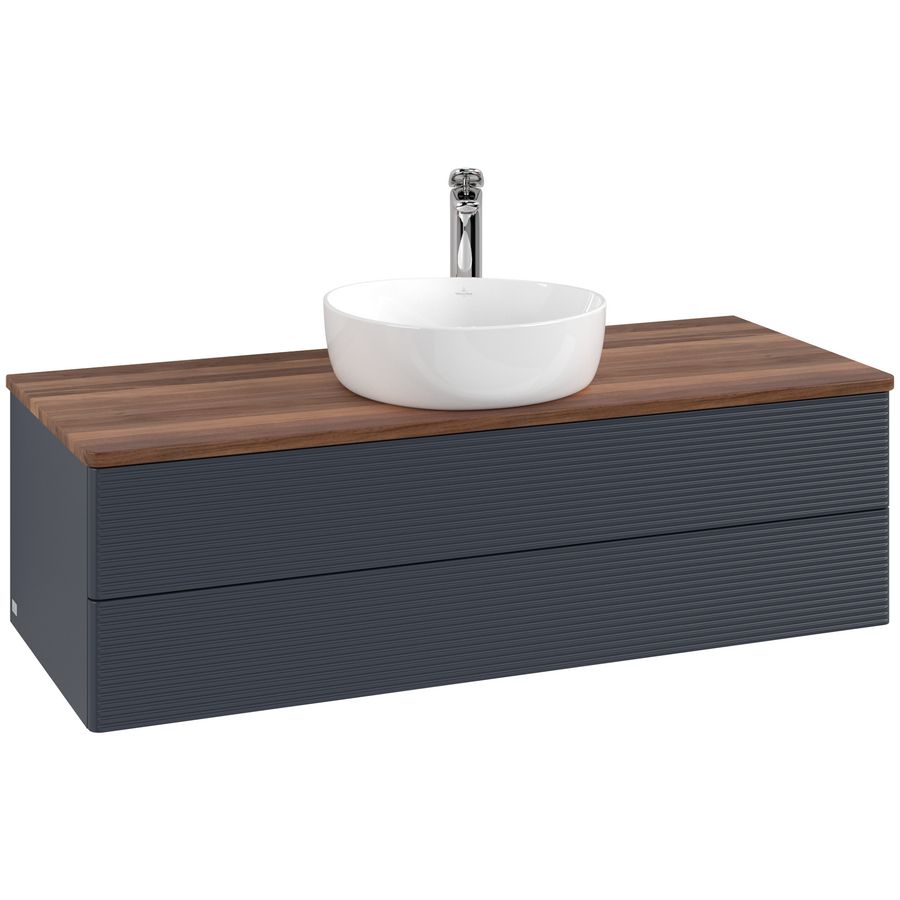 Wastafelonderkast Antao 1200x360x500mm Mid.Blue Matt Lacquer L21152HG