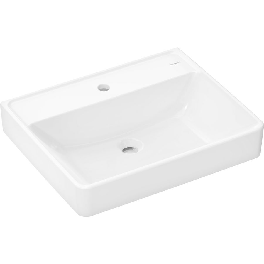 Wastafel 600x480mm kraangat zonder overloop SmartClean wit Xanuia Q