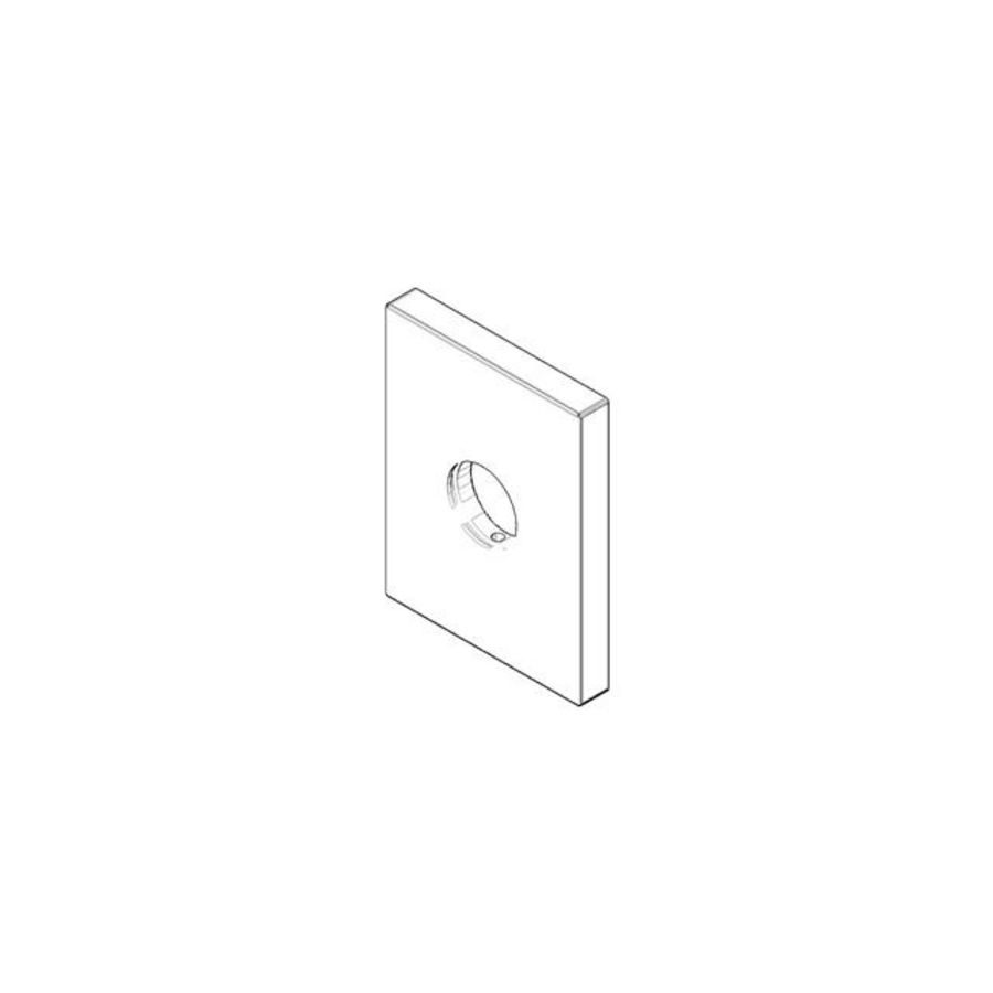 Rozet v. hoofddouche 78x60x9mm chr