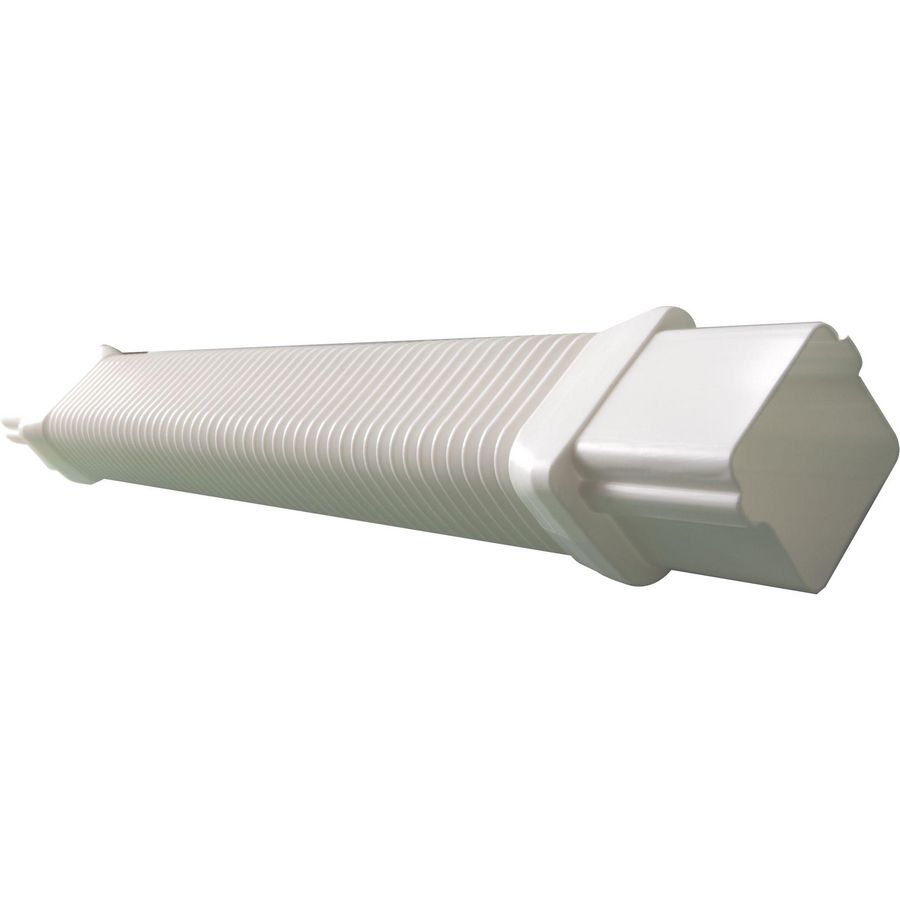 Flexibel leidingstuk 125x75mm wit PVC RAL9010