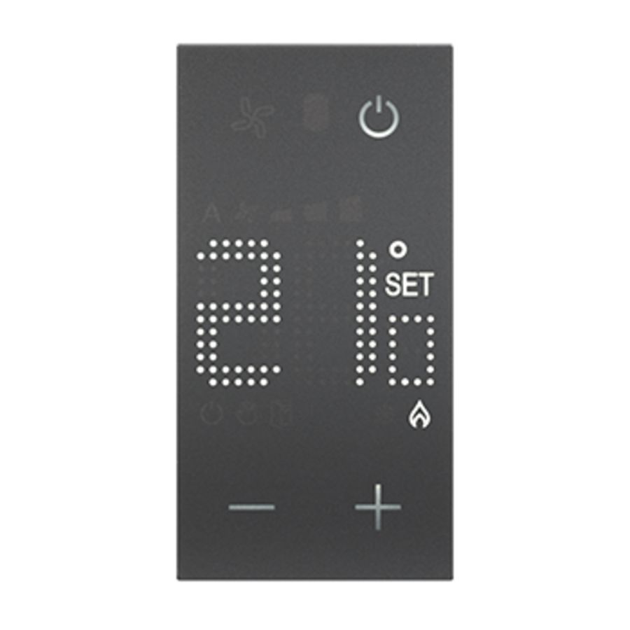 Thermostaat 110-230V zwart 2 mod. Living Now