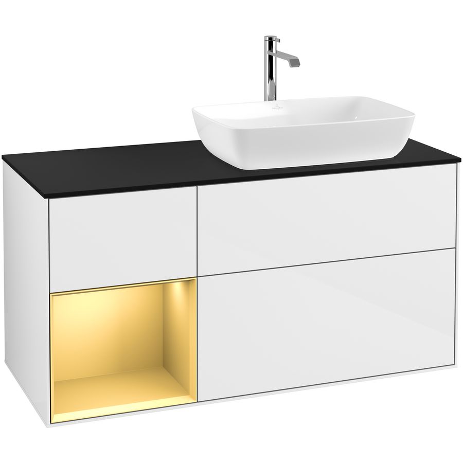 Wastafelonderkast Finion 1200x603x501mm G.White.L F802HFGF