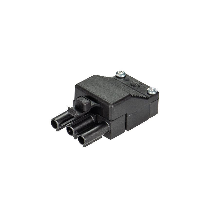 Stekerdeel met trekontlasting ST18/3S ZEV zwart flm VVE=100