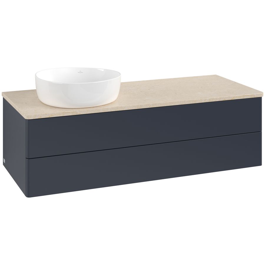 Wastafelonderkast Antao 1200x360x500mm Mid.Blue Matt Lacquer L22013HG