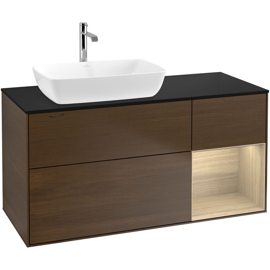 Wastafelonderkast Finion 1200x603x501mm W.Veneer F812PCGN