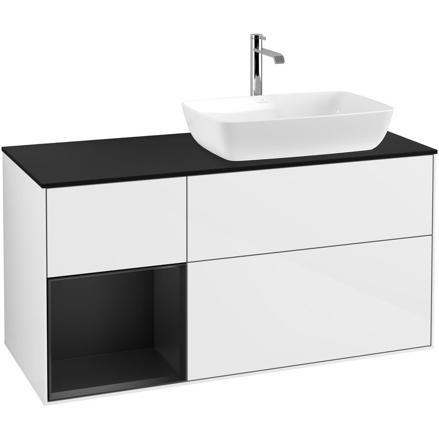 Wastafelonderkast Finion 1200x603x501mm G.White.L F802PDGF