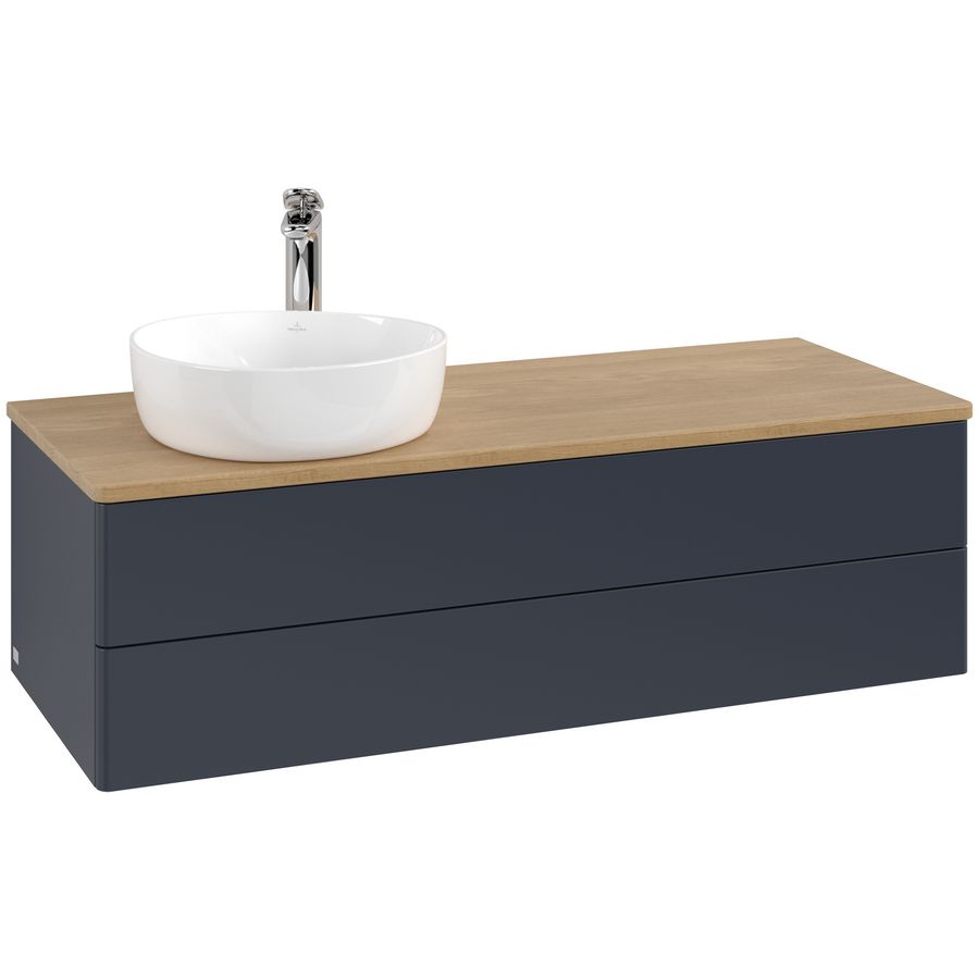 Wastafelonderkast Antao 1200x360x500mm Mid.Blue Matt Lacquer L22051HG