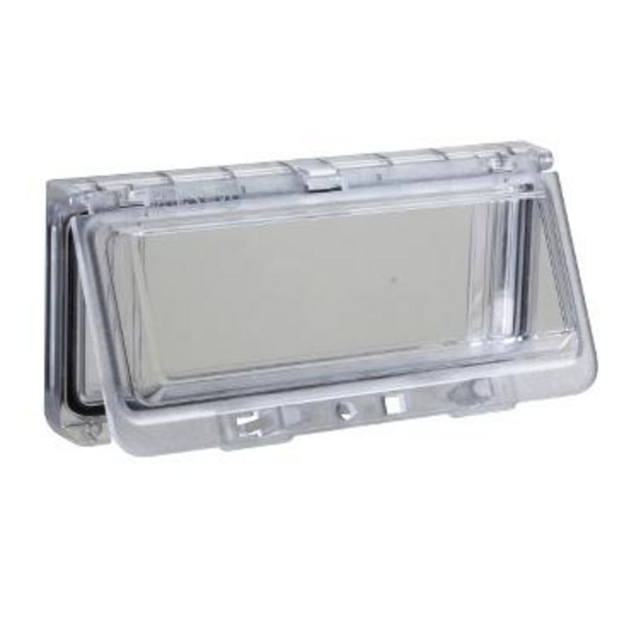 Kunststof raam met transparante kap 78x130x25mm IP65