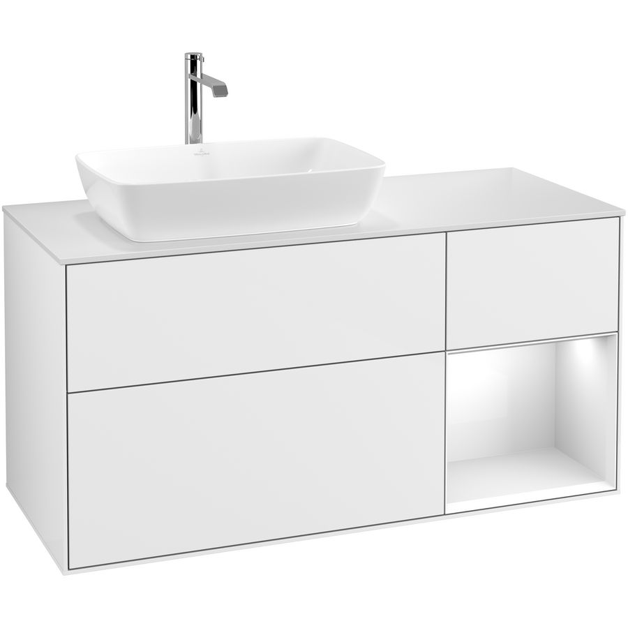 Wastafelonderkast Finion 1200x603x501mm G.White.L F811GFGF
