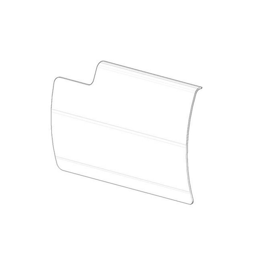 Afdekplaat toiletrolhouder met bus 152x96x22mm Mat Wit