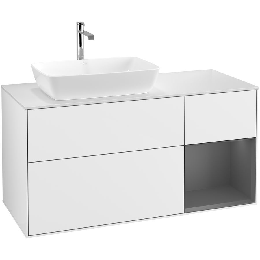 Wastafelonderkast Finion 1200x603x501mm G.White.L F811GKGF