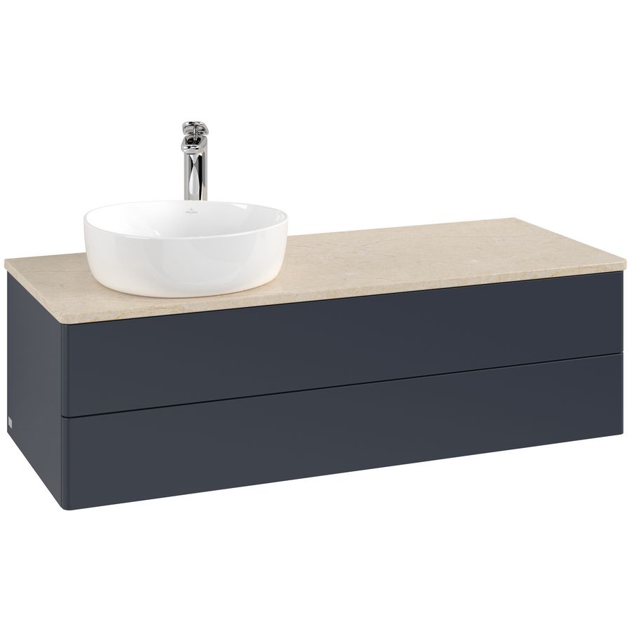 Wastafelonderkast Antao 1200x360x500mm Mid.Blue Matt Lacquer L22053HG