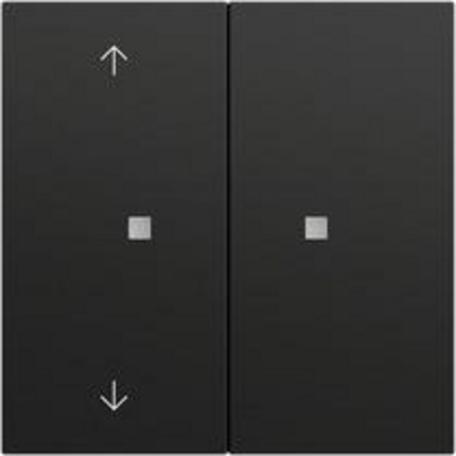 RF Multi bedieningselement-opzetstuk 2-voudig pijlen KNX System 70 zwart m(gel