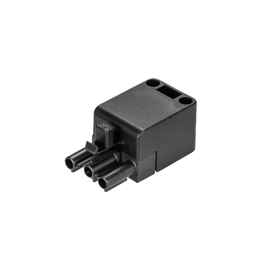 Stekerdeel met trekontlasting ST18/3S ZEVN zwart flm VVE=100