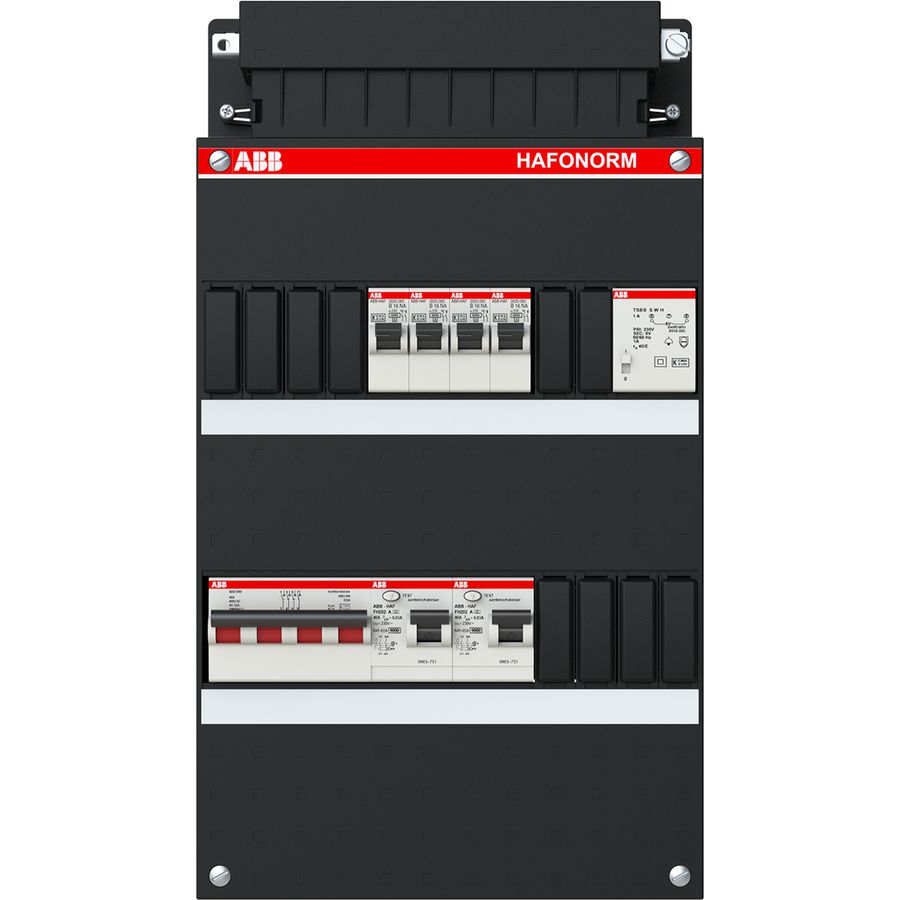 Installatiekast 4x achter 2x 30mA + T + HS 3-fasen