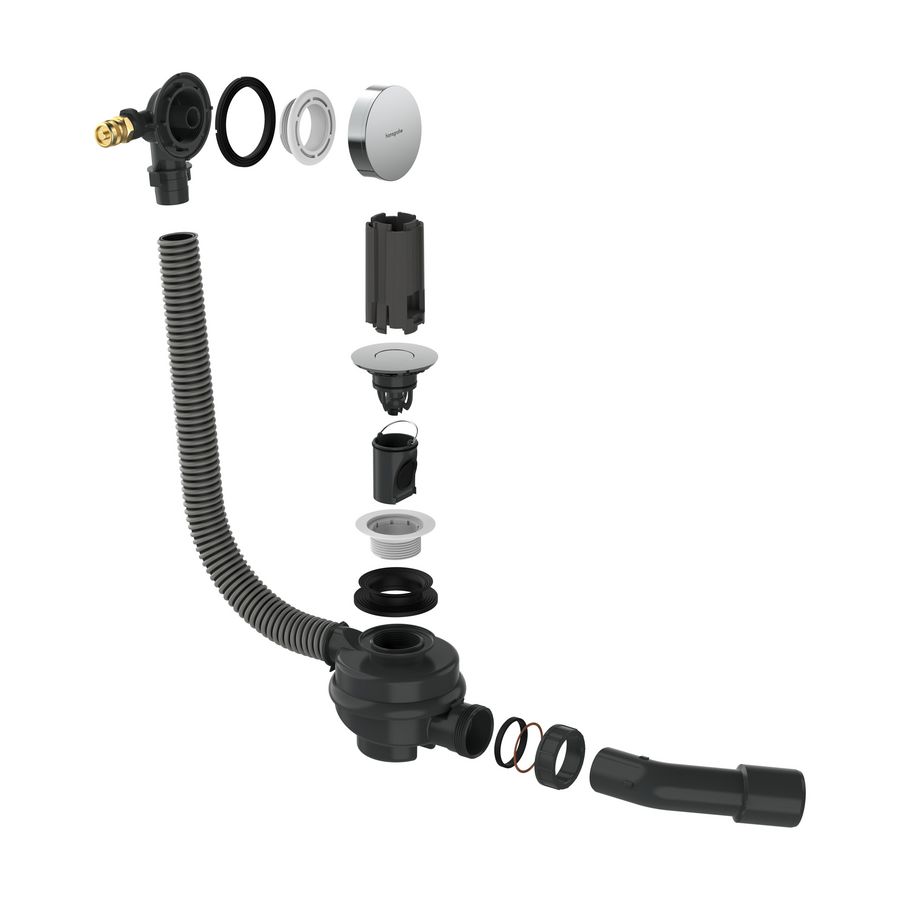 Badafvoercombinatie Flexaplus kleurset mat zwart