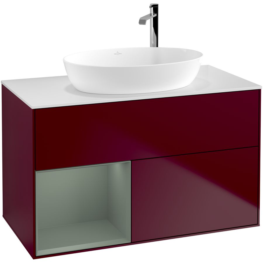 Wastafelonderkast Finion 1000x603x501mm Peony Matt Lacquer F891GMHB