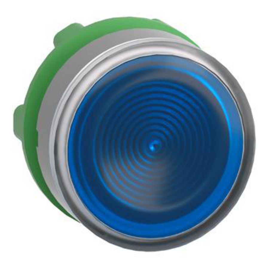 blue flush illumiated pushbutton head integRALLED cp grey