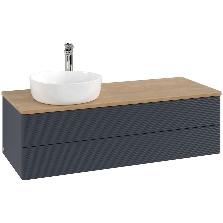 Wastafelonderkast Antao 1200x360x500mm Mid.Blue Matt Lacquer L22151HG