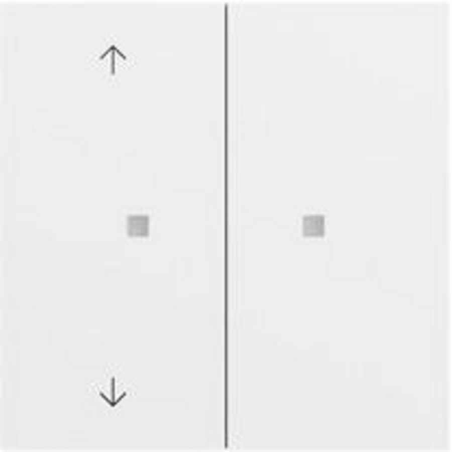 RF Multi bedieningselement-opzetstuk 2-voudig pijlen KNX System 70 zuiver wit m(gel