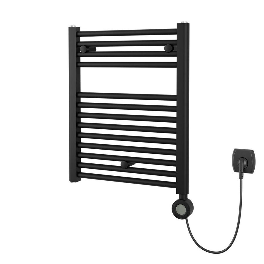Elektrische radiator CALOR SCALA 615x500mm 300W zwart 120cm snoer incl. digitale thermostaat