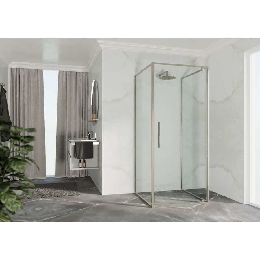 Riga g 66 ver.66-69cm helder glas br. inox