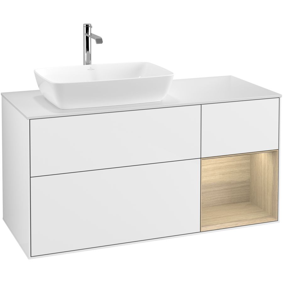 Wastafelonderkast Finion 1200x603x501mm G.White.L F811PCGF