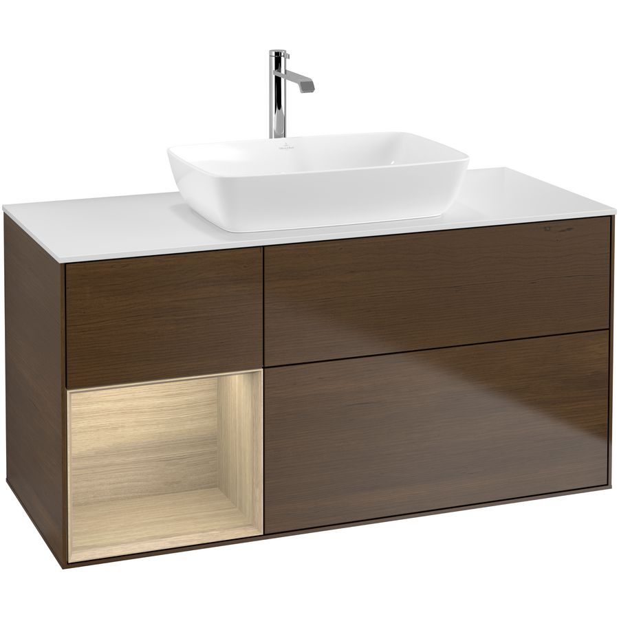 Wastafelonderkast Finion 1200x603x501mm W.Veneer F821PCGN