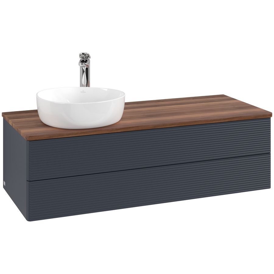 Wastafelonderkast Antao 1200x360x500mm Mid.Blue Matt Lacquer L22152HG