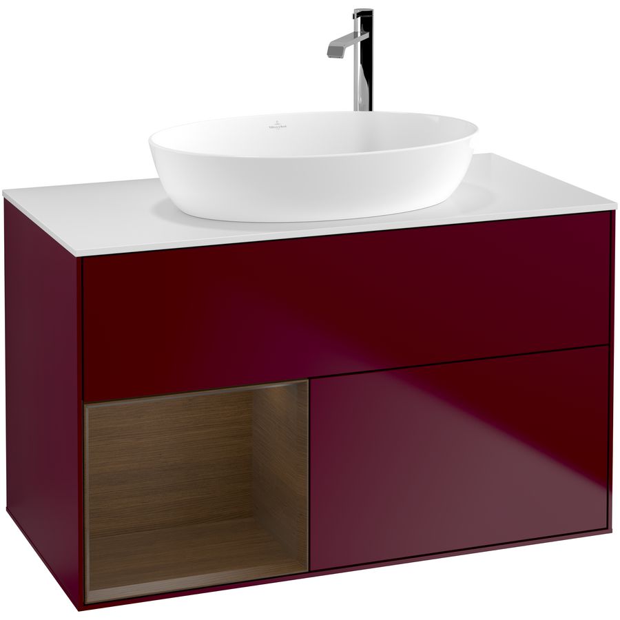 Wastafelonderkast Finion 1000x603x501mm Peony Matt Lacquer F891GNHB