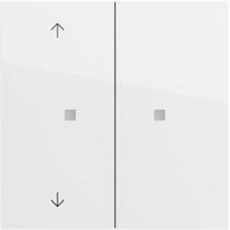 RF Multi bedieningselement-opzetstuk 2-voudig pijlen KNX System 70 zuiver wit