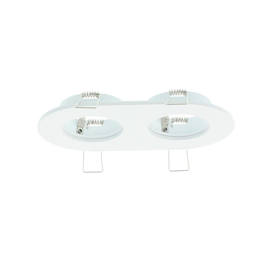 Verona inbouwarmatuur ovaal 2voudig 80x142mm wit