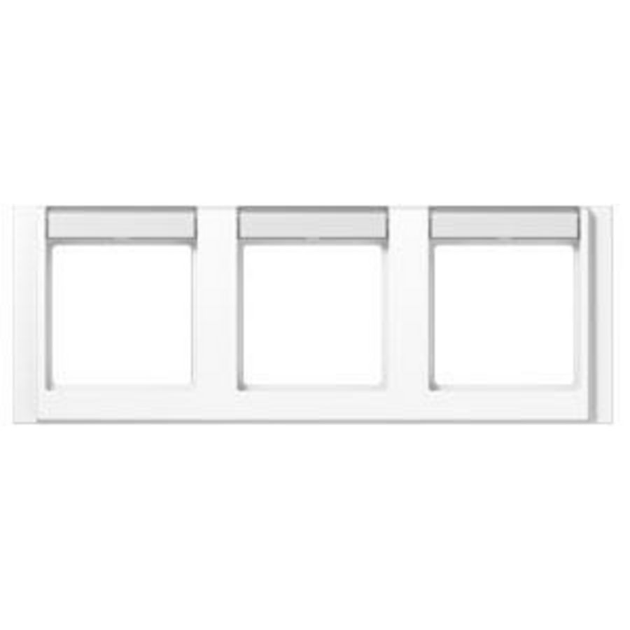 Afdekraam a.wit.m.tekstvak 3-voudig horizontaal A500 VVE=10