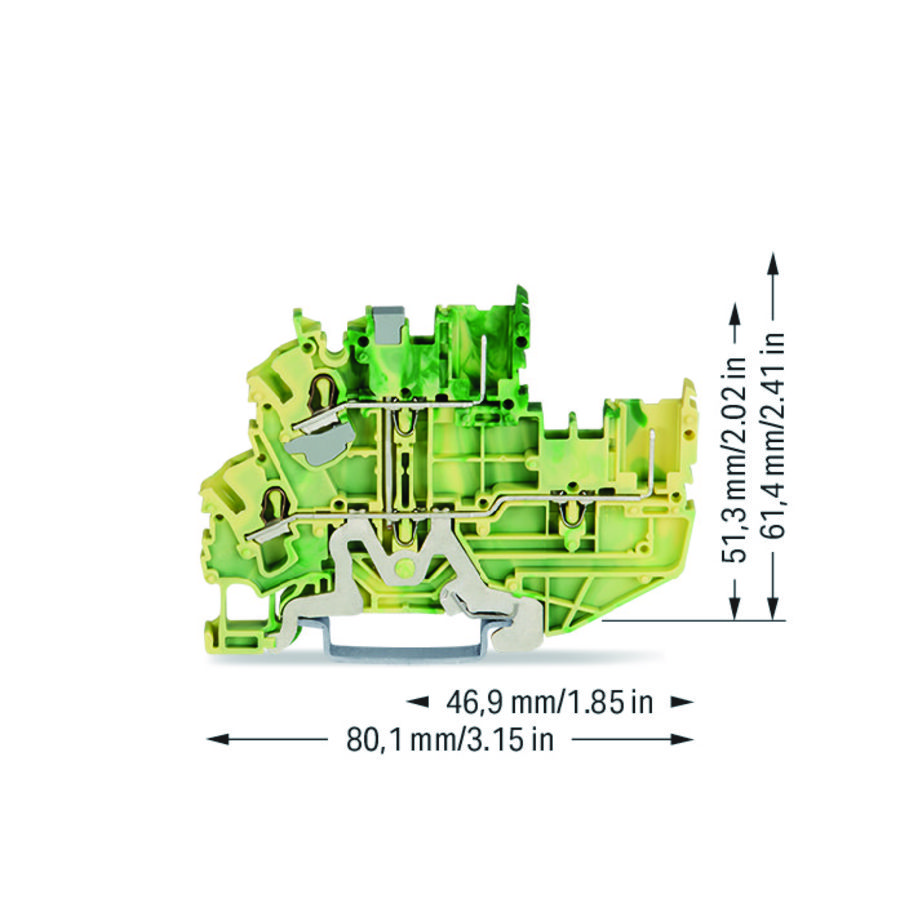 2-dr.2-pins 2etage basiskl. aardk.2,5mm² 2207/999-953 VVE=50