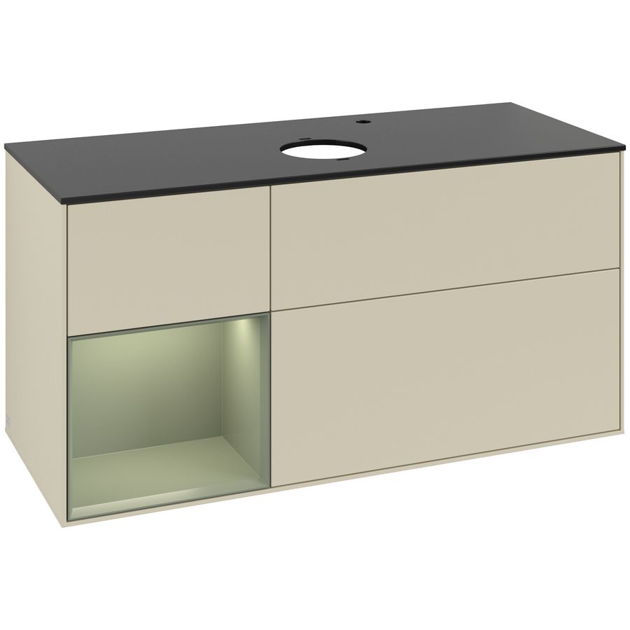 Wastafelonderkast Finion 1200x603x501mm S.Grey Matt Lacquer F942GMHJ
