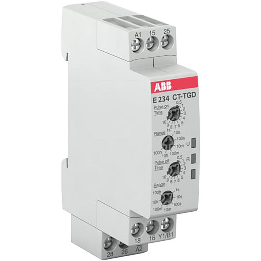 Tijdrelais pulserend A1-A2=24-240VAC/24-48VDC 0.05s-100h