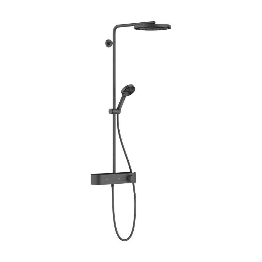 Pulsify S Showerpipe 260 1 straalsoort met ShowerTablet Select 400 Brushed Black Chrome