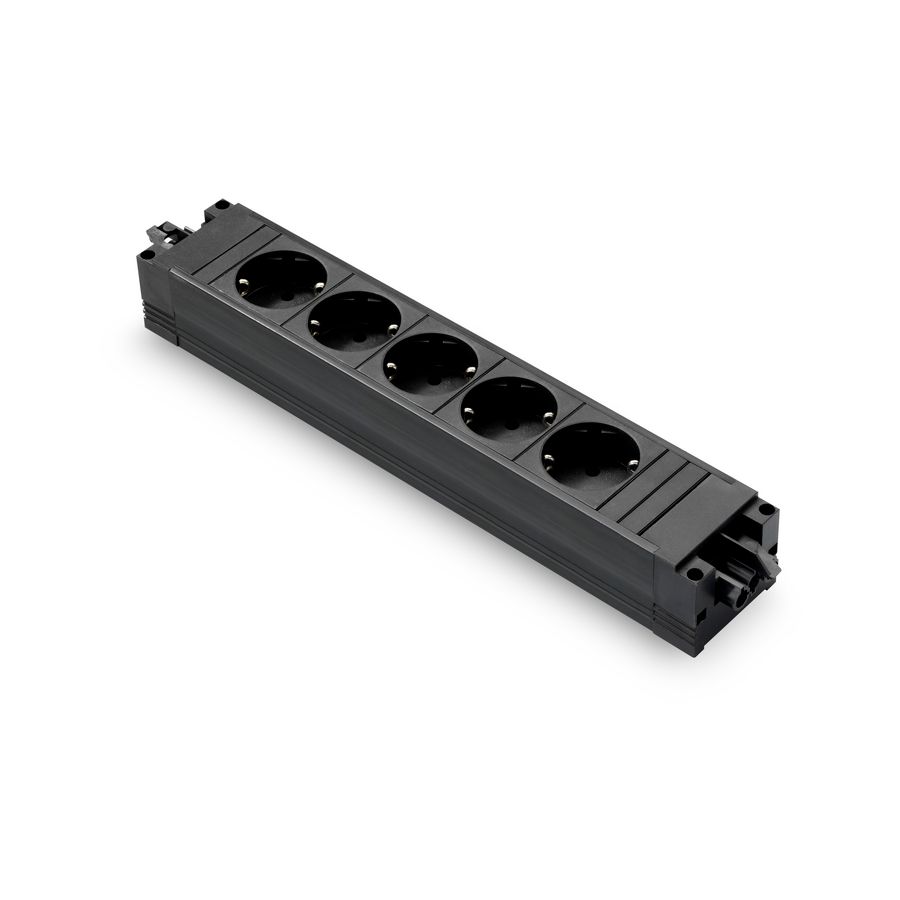 Step Base 5x 230V RA GST o.g. in/uit zwart