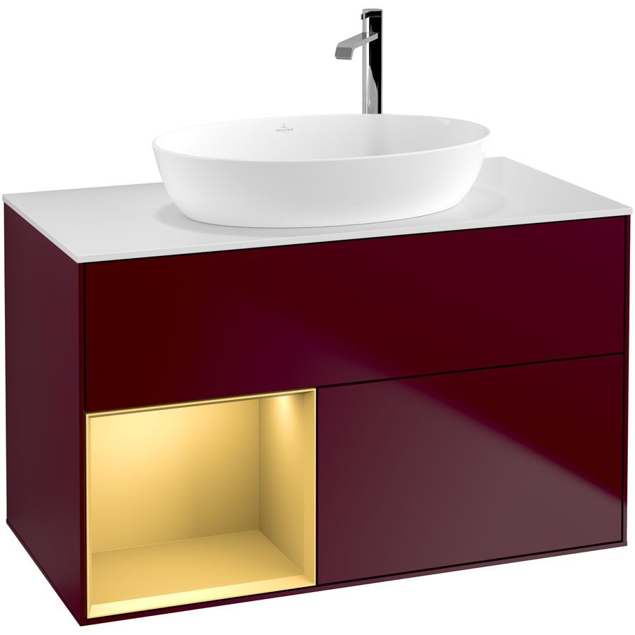 Wastafelonderkast Finion 1000x603x501mm Peony Matt Lacquer F891HFHB