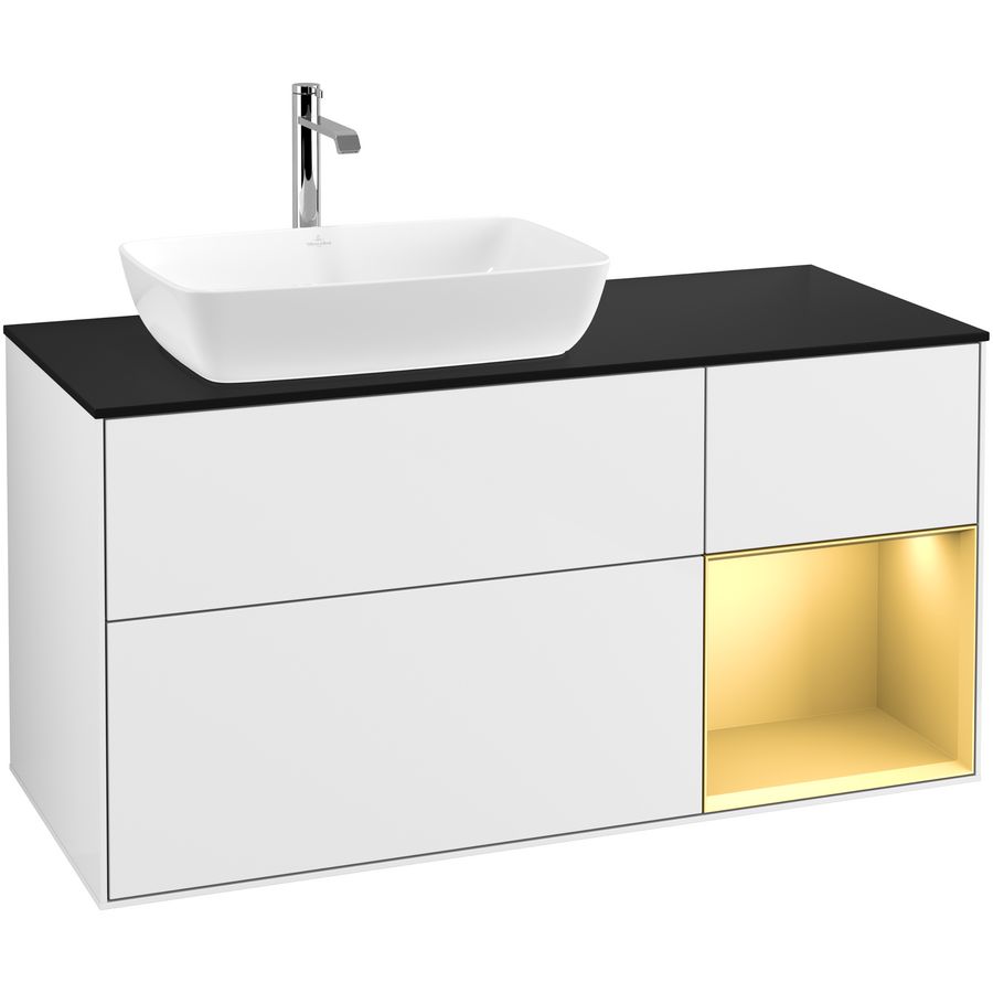 Wastafelonderkast Finion 1200x603x501mm G.White.L F812HFGF