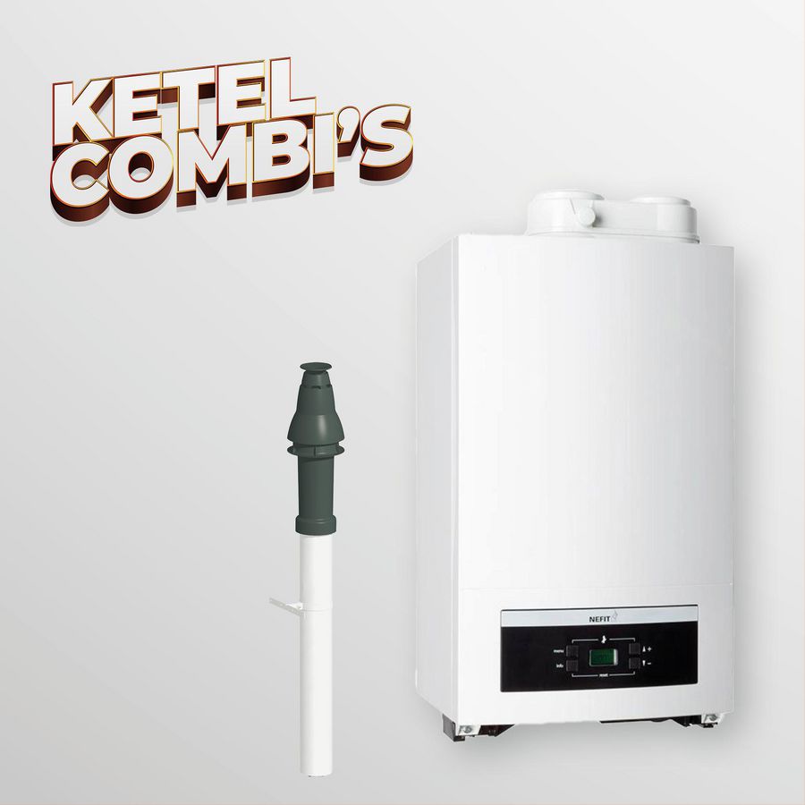 PROMO CV-ketel Nefit Proline NxT HRC24 CW4 incl. dakdoorvoer Skyline 3000 60/100