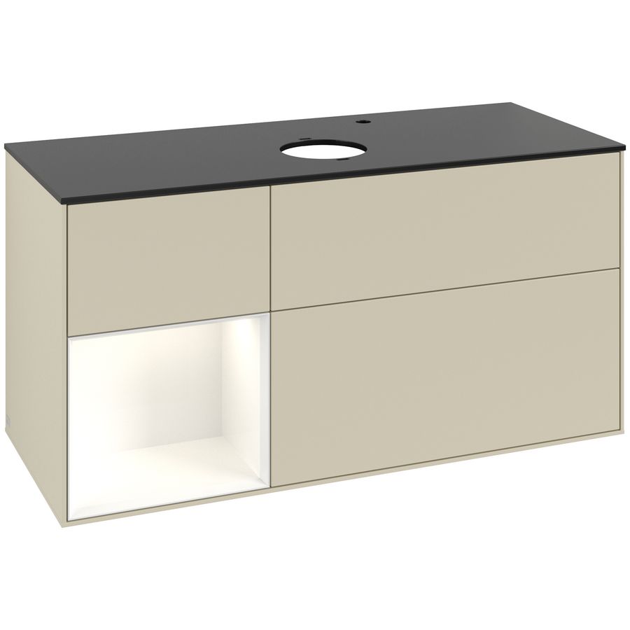 Wastafelonderkast Finion 1200x603x501mm S.Grey Matt Lacquer G942GFHJ