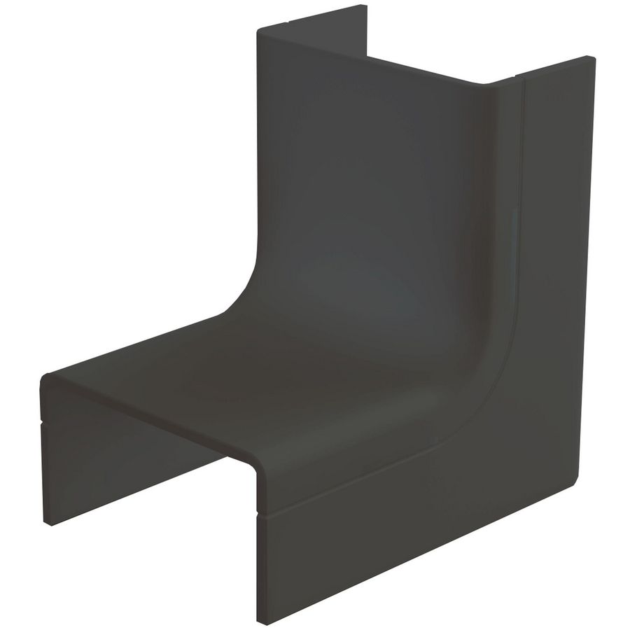 Doos a 2st Systeem25 binnenbocht met bodemstuk 25x13mm zwart