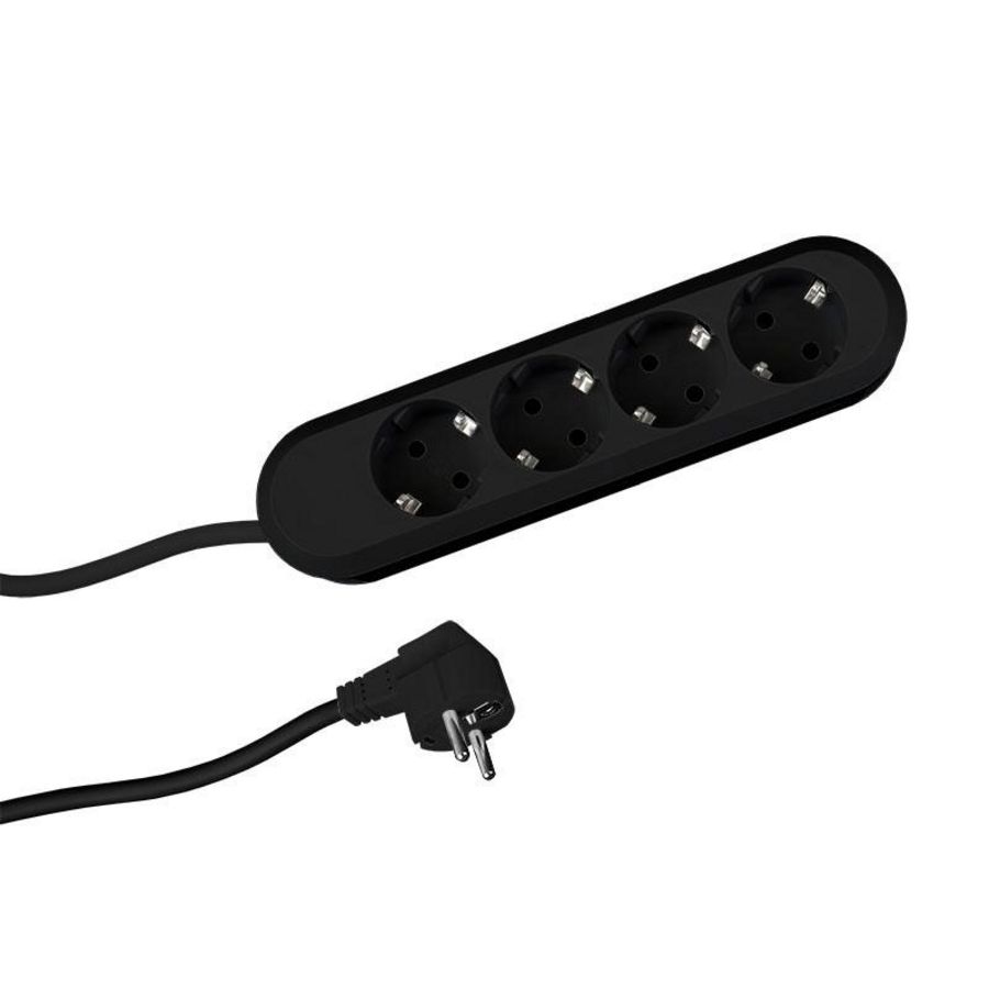 Smart 4x 230V RA 1,5mmet RA stekker zwart