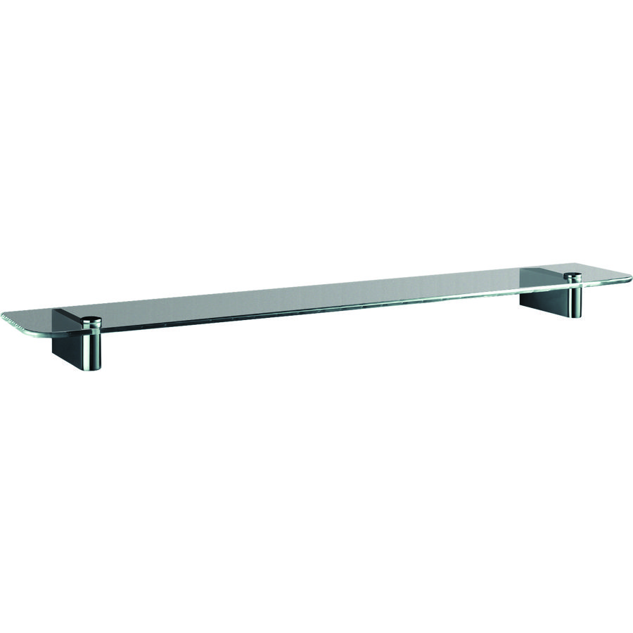 Connect glazen legplank / planchet 600mm chroom/helder glas incl. bevestiging