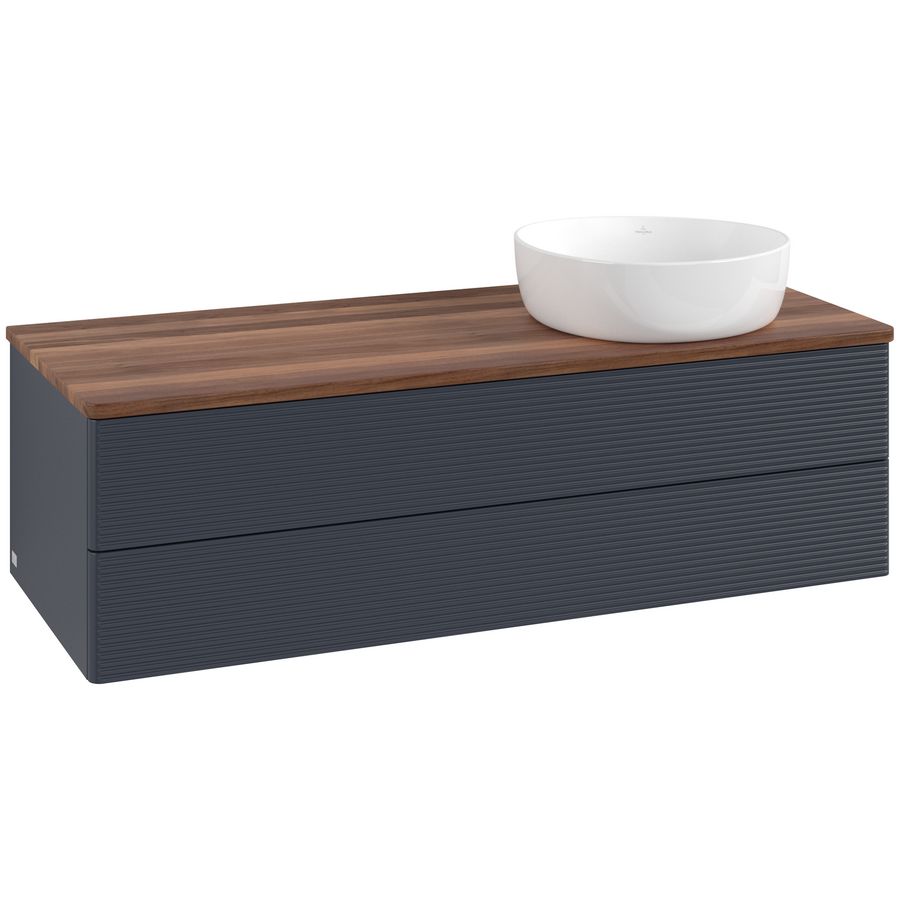 Wastafelonderkast Antao 1200x360x500mm Mid.Blue Matt Lacquer L23112HG