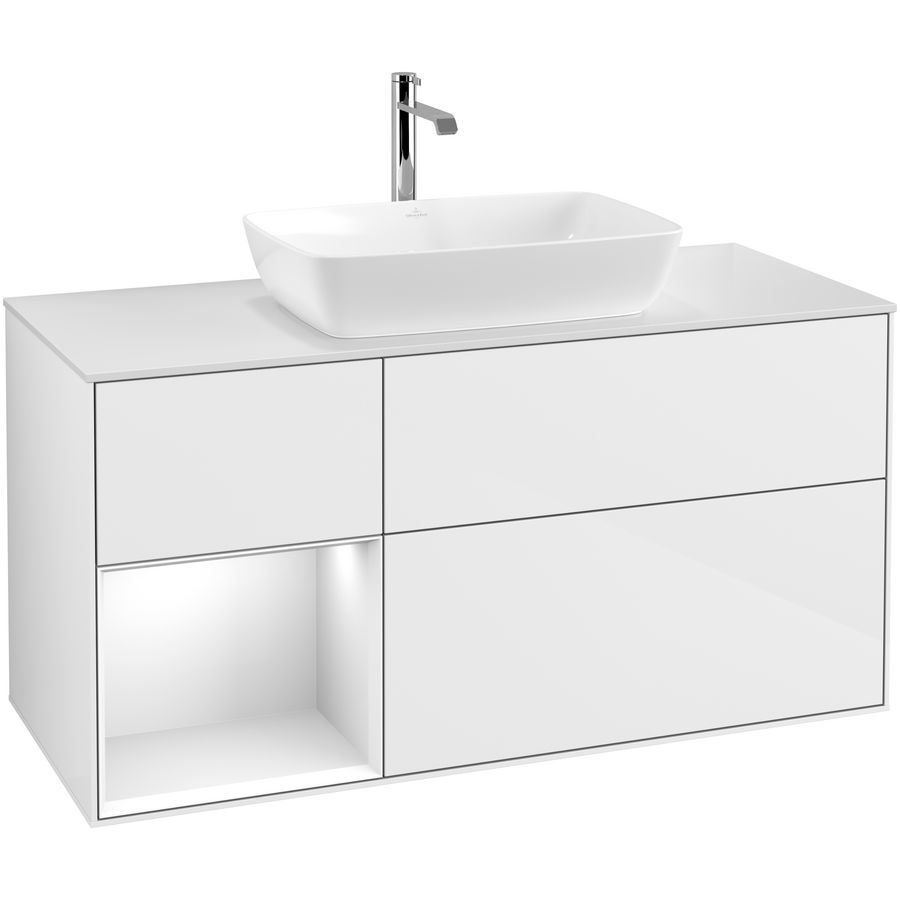Wastafelonderkast Finion 1200x603x501mm G.White.L F821GFGF