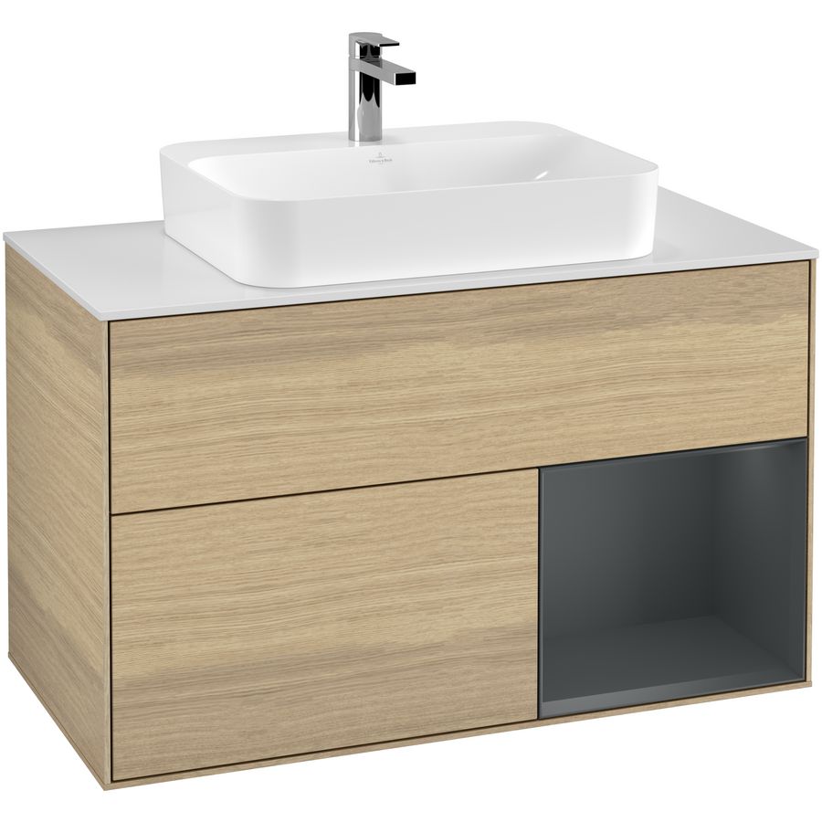 Wastafelonderkast Finion 1000x603x501mm Oak Veneer G371HGPC