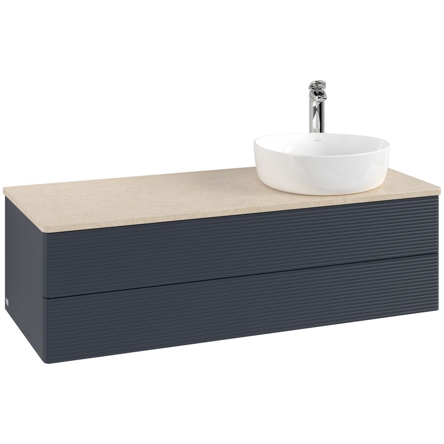 Wastafelonderkast Antao 1200x360x500mm Mid.Blue Matt Lacquer L23153HG