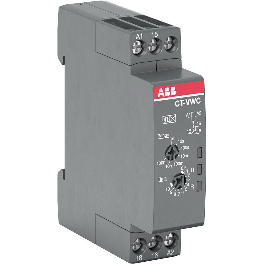 Tijdrelais puls opkomend 1c/o 24-48VDC/24-240VAC